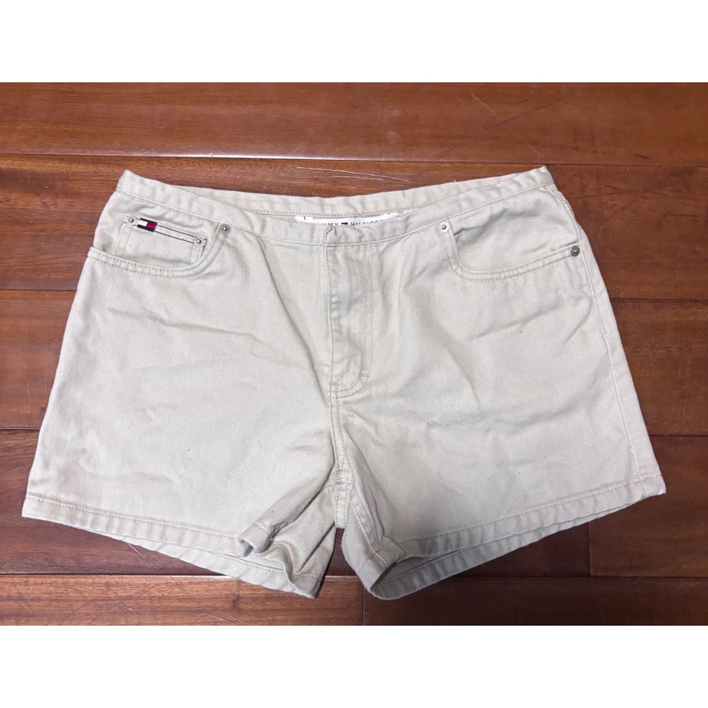 VTG Tommy Hilfiger Khaki Denim Mom Shorts Y2K| Minimalist| Size 10